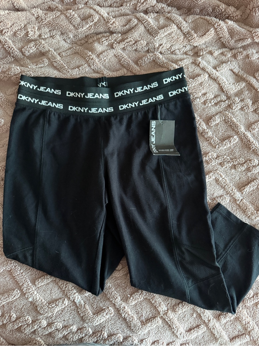 DKNY Sport Black Active Wear Athletic Leggings - M